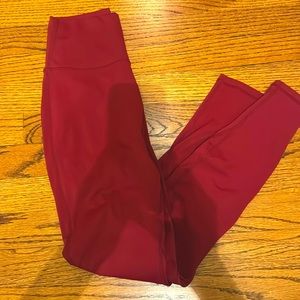 Burgundy buff bunny leggings